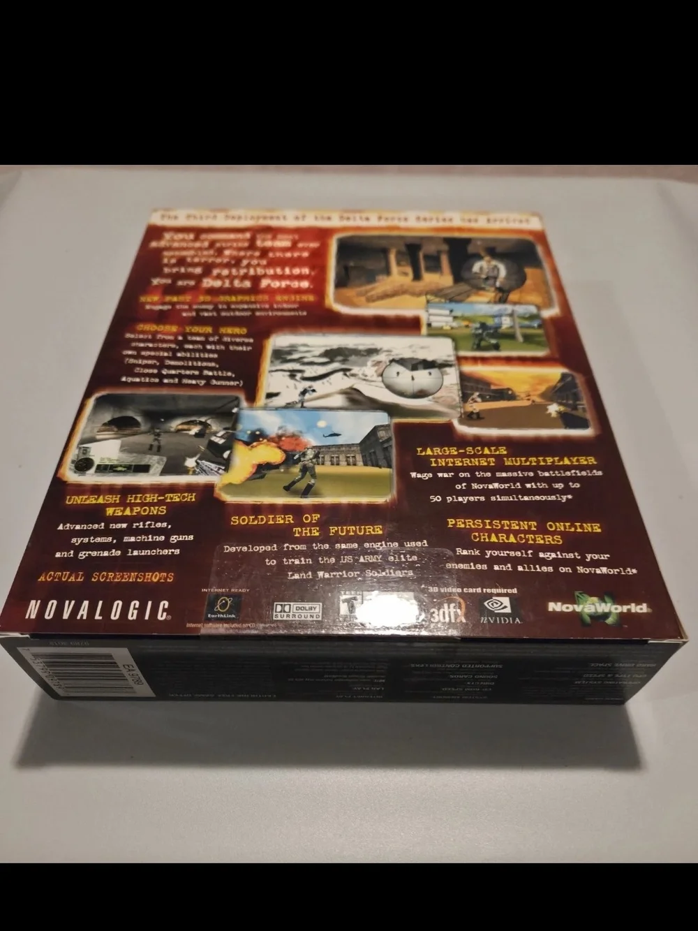 Delta Force: Land Warrior PC Big Box NovaLogic 2000 Manual Included Multiplayer